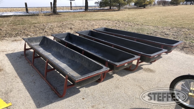 (4) Poly Feed Bunks